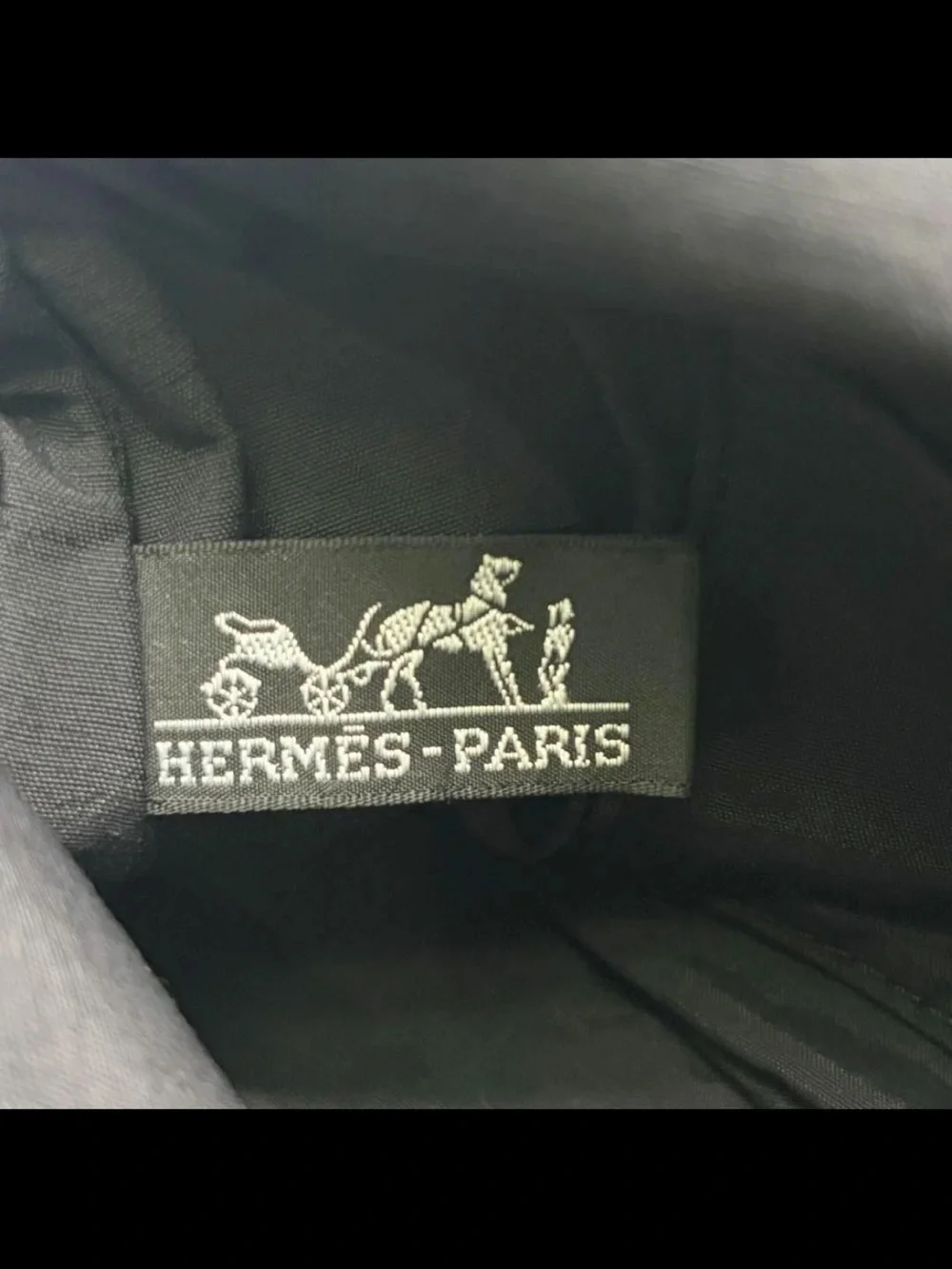 Hermes Black Canvas and Tan Trim Toiletry Pouch